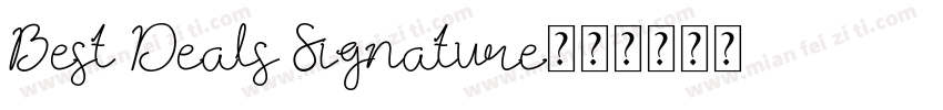 Best Deals Signature字体转换